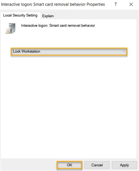 smart card lock workstation not working|Interactive logon Smart card removal behavior .